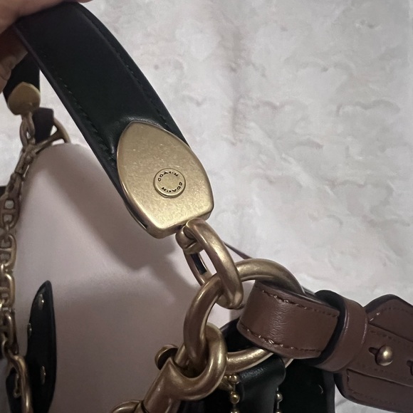 Coach Beat Shoulder Bag In Colorblock With Rivets - Picture 7 of 12